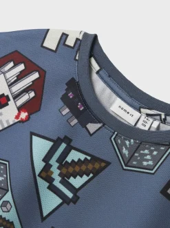 lasten t-paita, NKMMAP MINECRAFT NREG SS POLY TOP><noscript><img width=