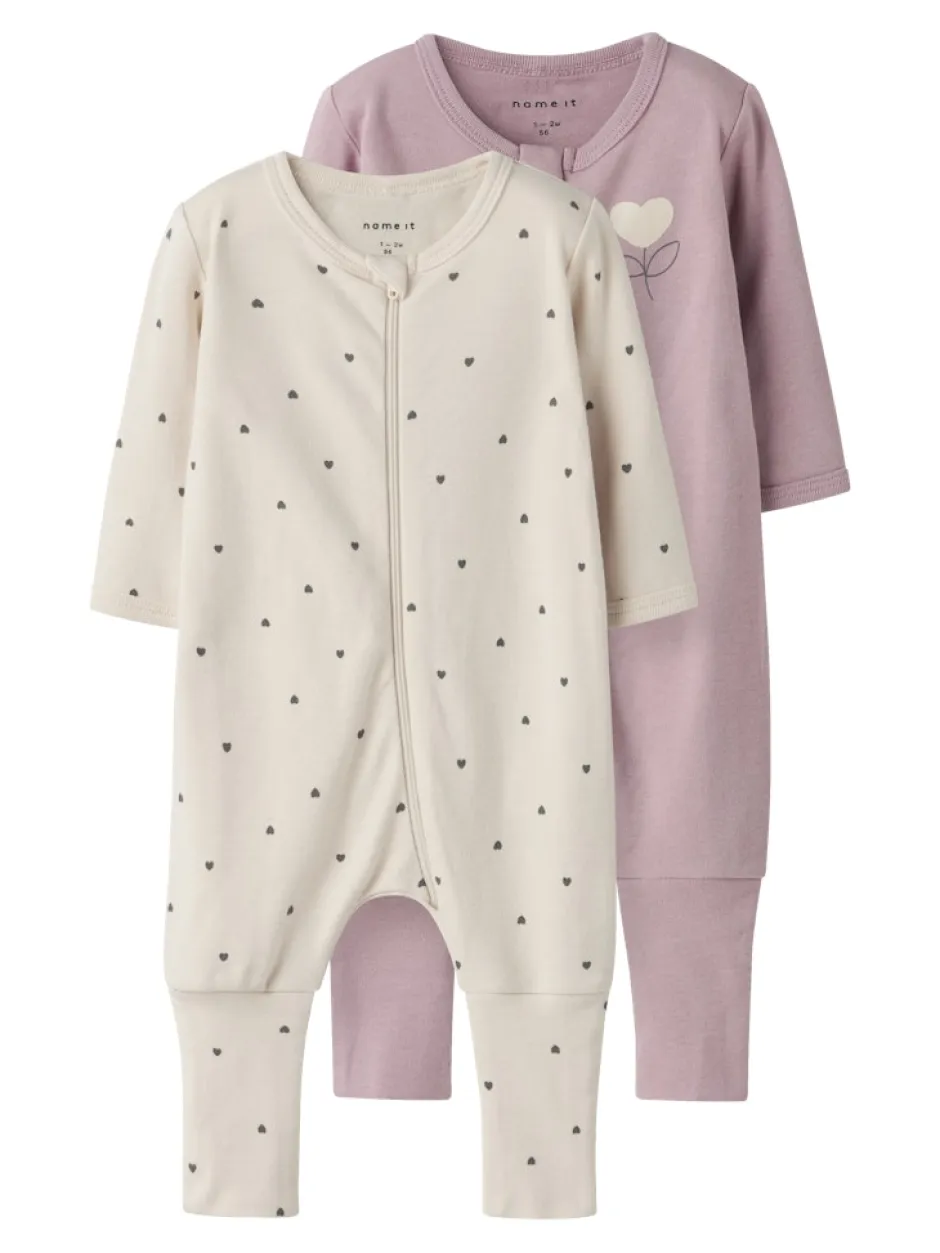 lasten yöasu, NBFNIGHTSUIT 2P ZIP HEART Ei Värikoodia>Name It Clearance