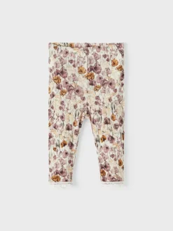 leggingsit, NBFWANG WOOL NEEDLE LEGGING Beige Kuosi>Name It Discount