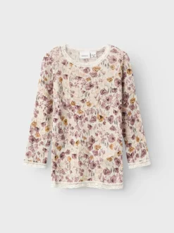 paita, NMFWANG WOOL NEEDLE LS TOP Beige Kuosi>Name It Discount