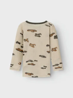 paita, NMMWANG WOOL NEEDLE LS TOP Beige Kuosi>Name It Outlet