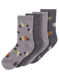 sukat, NMMWAK WOOL 4PACK SOCKS Grafiitti>Name It