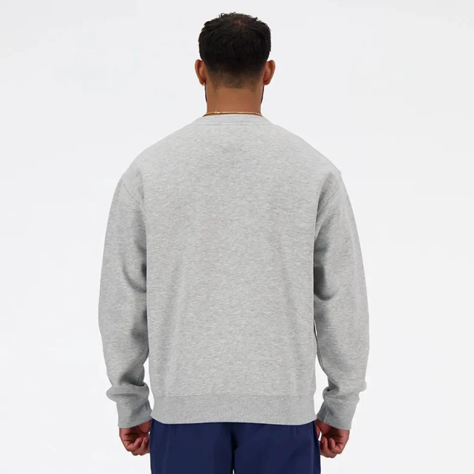 miesten collegepaita Sport Essentials Fleece Crew Sweater, vaaleanharmaa>New Balance Online