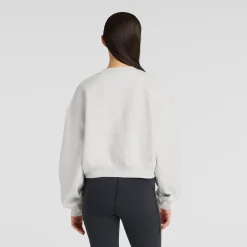 naisten collegepaita Linear Heritage Fleece Crew, vaaleanharmaa><noscript><img width=