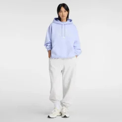 naisten huppari Linear Heritage Fleece Hoodie, lila>New Balance New