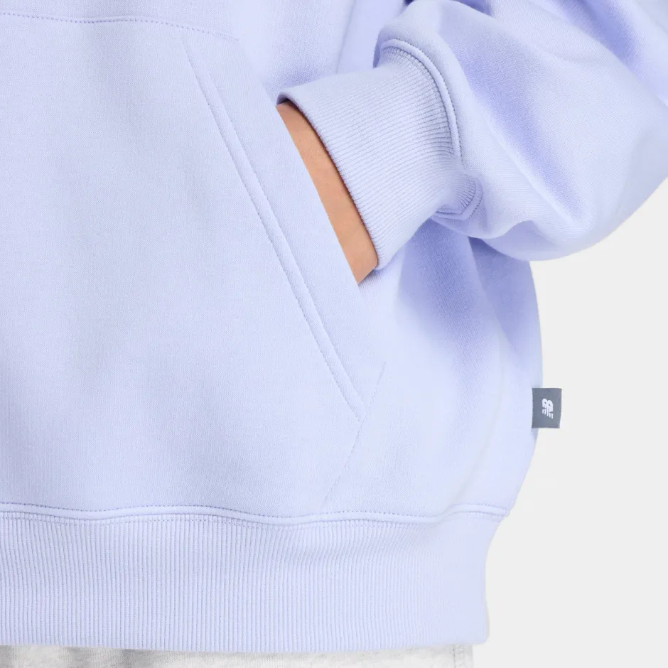 naisten huppari Linear Heritage Fleece Hoodie, lila>New Balance New