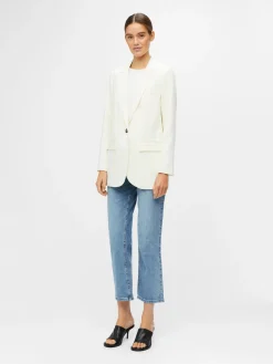 Naisten Bleiseri OBJSIGRID LS BLAZER NOOS Luonnonvalkoinen><noscript><img width=