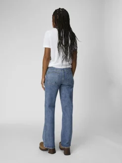 Naisten Farkut, OBJMARINA MW DENIM JEANS NOOS Indigo>Object Hot