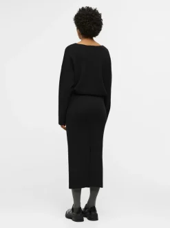 naisten hame, OBJREYNARD HW KNIT SKIRT>Object Sale