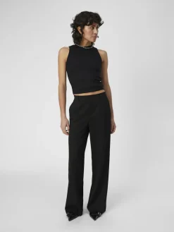 Naisten Housut OBJLISA WIDE PANT NOOS><noscript><img width=