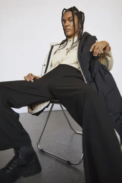 Naisten Housut OBJLISA WIDE PANT NOOS><noscript><img width=