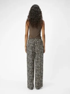 naisten housut, OBJALBA LISA WIDE PANT PRINT>Object Hot