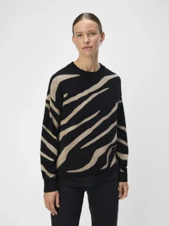 Naisten Neule, OBJRAY LO L/S KNIT PULLOVER AOP NOOS>Object Best