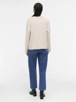 Naisten Neule, OBJREYNARD SQUARE SLEEVE PULLOVER NOOS>Object Hot
