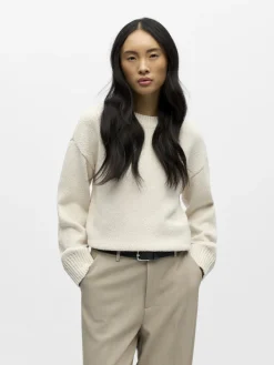 naisten neulepusero Objsima L/S Lo Knit Pullover Noos,>Object Online