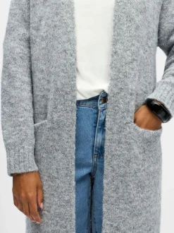 naisten neuletakki, OBJMILU LS LO LONG KNIT CARDIGAN><noscript><img width=