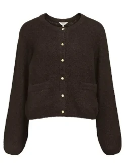 naisten neuletakki, OBJSAGGIA RE L/S KNIT CARDIGAN>Object Clearance