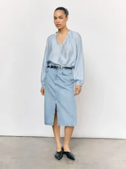 naisten pusero, OBJHEIDI L/S LO V-NECK TOP><noscript><img width=