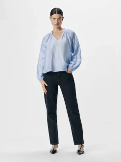 naisten pusero, OBJHEIDI L/S LO V-NECK TOP><noscript><img width=