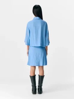 naisten pusero, OBJMIKA RE S/S CROPPED SHIRT CC2 SS>Object Hot