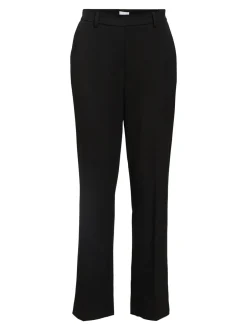 naisten suorat housut, OBJLISA MW STRAIGHT PANT>Object Discount
