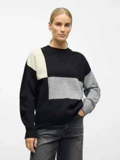 OBJRAY LO L/S KNIT PULLOVER AOP NOOS>Object Sale