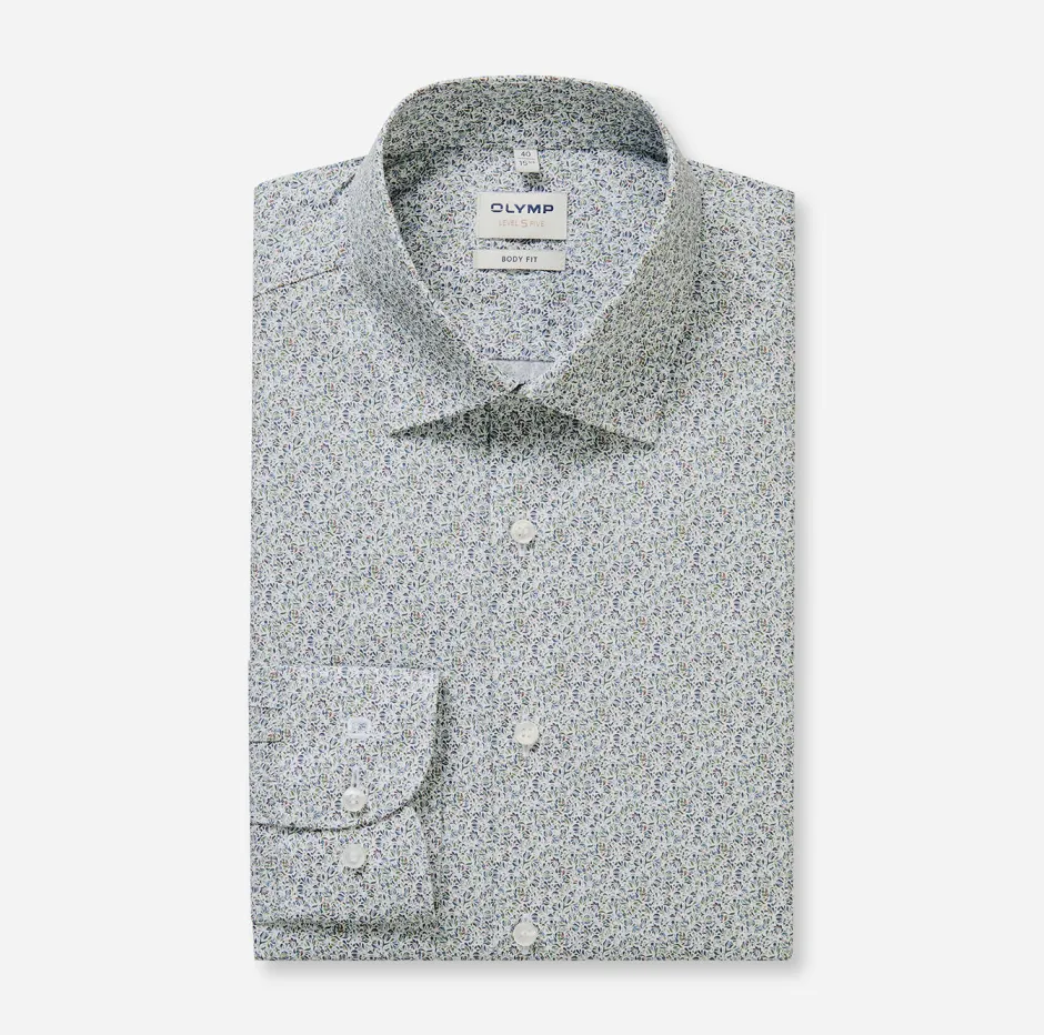 kauluspaita Level 5 Body Fit Microprint,>Olymp Best