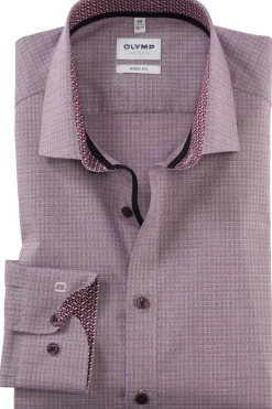 Level Five Kauluspaita, Body fit +hiha Punainen Kuosi>Olymp Clearance