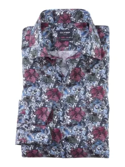 luxor kauluspaita, Modern fit Punainen Kuosi>Olymp Clearance