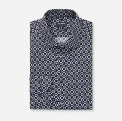 miesten kauluspaita, 042 LUXOR MODERN FIT MICRO PRINT>Olymp Online