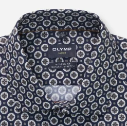 miesten kauluspaita, 042 LUXOR MODERN FIT MICRO PRINT>Olymp Online