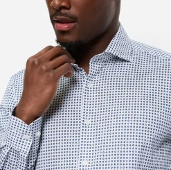 miesten kauluspaita, 051 LEVEL 5 BODY FIT STRETCH MICROPRINT><noscript><img width=