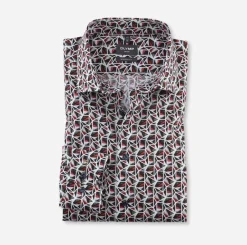 , Miesten Kauluspaita, 1312-44-47 Punainen Kuosi>Olymp New