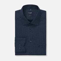 miesten kauluspaita, 042 LUXOR MODERN FIT MICROPRINT>Olymp Discount