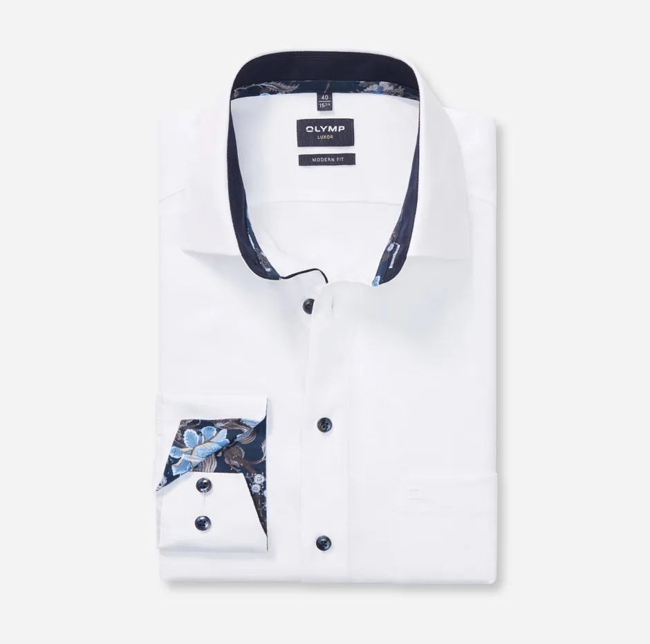 miesten kauluspaita, 042 LUXOR MODERN FIT CONTRAST + HIHA>Olymp