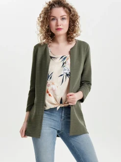 Trikooneuletakki, Leco 7/8 Armeijanvihreä>Only Discount