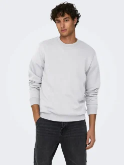 miesten collegepaita ONSCERES Crew Neck, vaaleanharmaa>Only and Sons Online