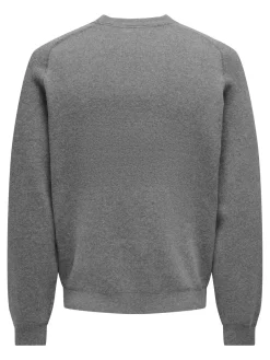 Miesten Collegepaita, Pin Reg Crew Neck Knit Nos>Only and Sons Best