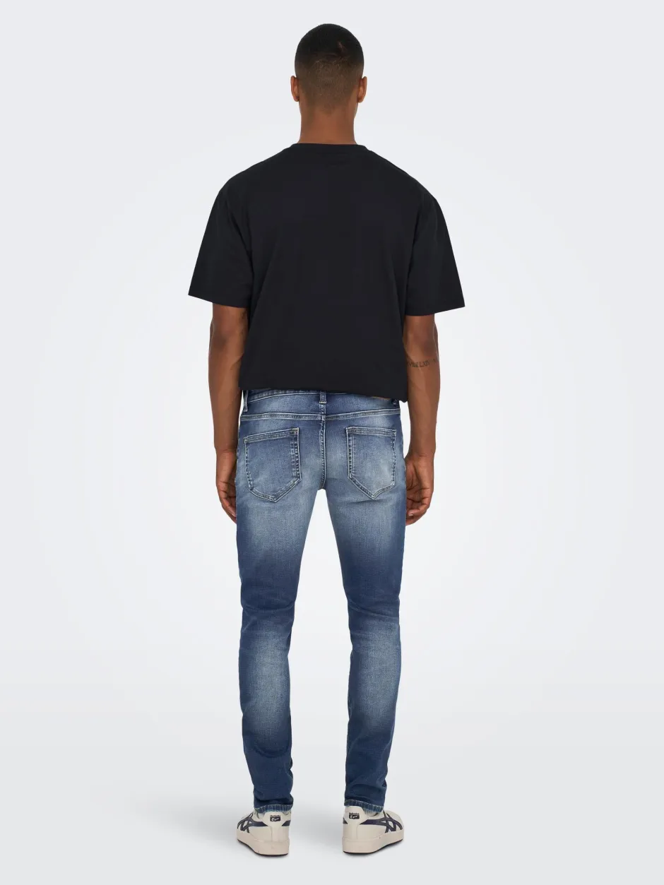 Miesten Farkut Loom Slim Jog 3522 Nos Indigo>Only and Sons Outlet