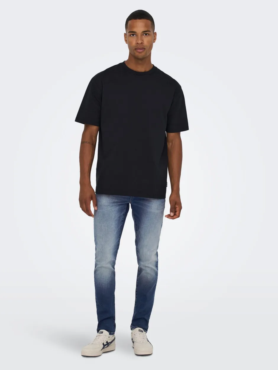 Miesten Farkut Loom Slim Jog 3522 Nos Indigo>Only and Sons Outlet