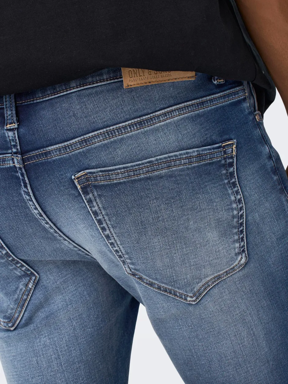 Miesten Farkut Loom Slim Jog 3522 Nos Indigo>Only and Sons Outlet