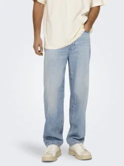 miesten farkut, FADE LOOSE Indigo>Only and Sons Clearance