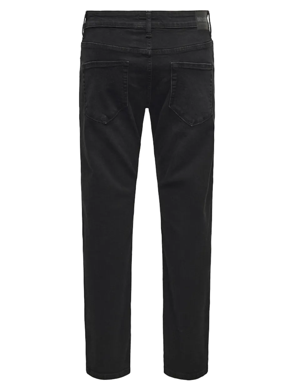 miesten farkut ONSWEFT REGULAR BLACK 8638 MAT DNM NOOS,>Only and Sons New