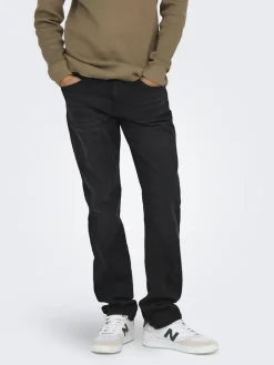 miesten farkut ONSWEFT REGULAR BLACK 8638 MAT DNM NOOS,><noscript><img width=