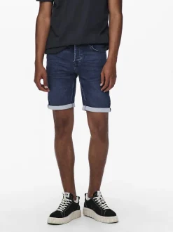 Miesten Farkkushortsit PLY LIFE REG BLUE JOG Indigo>Only and Sons