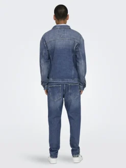 miesten farkkutakki, JUST BOX DNM JACKET Indigo>Only and Sons Clearance