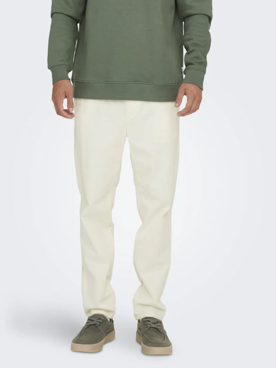 Miesten Housut, LINUS TAP CORDYROY PANT NOS>Only and Sons Online