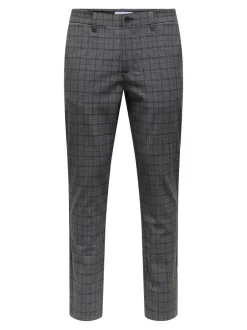 miesten housut, BRAD LIFE SLIM CHECK 0184 PANT>Only and Sons Discount