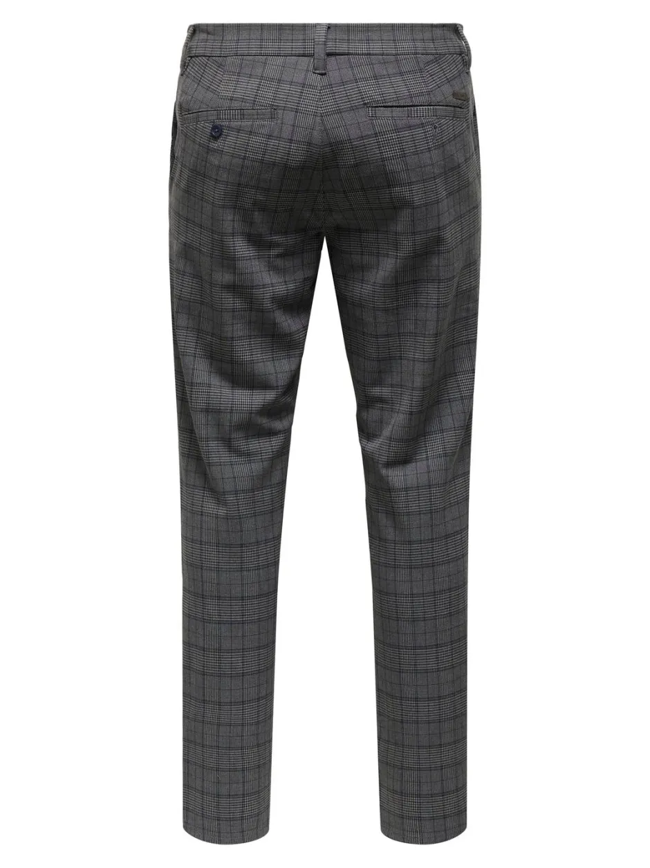 miesten housut, BRAD LIFE SLIM CHECK 0184 PANT>Only and Sons Discount