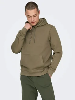 Miesten Huppari, ONSCONNOR REG SWEAT HOODIE NOS>Only and Sons Best